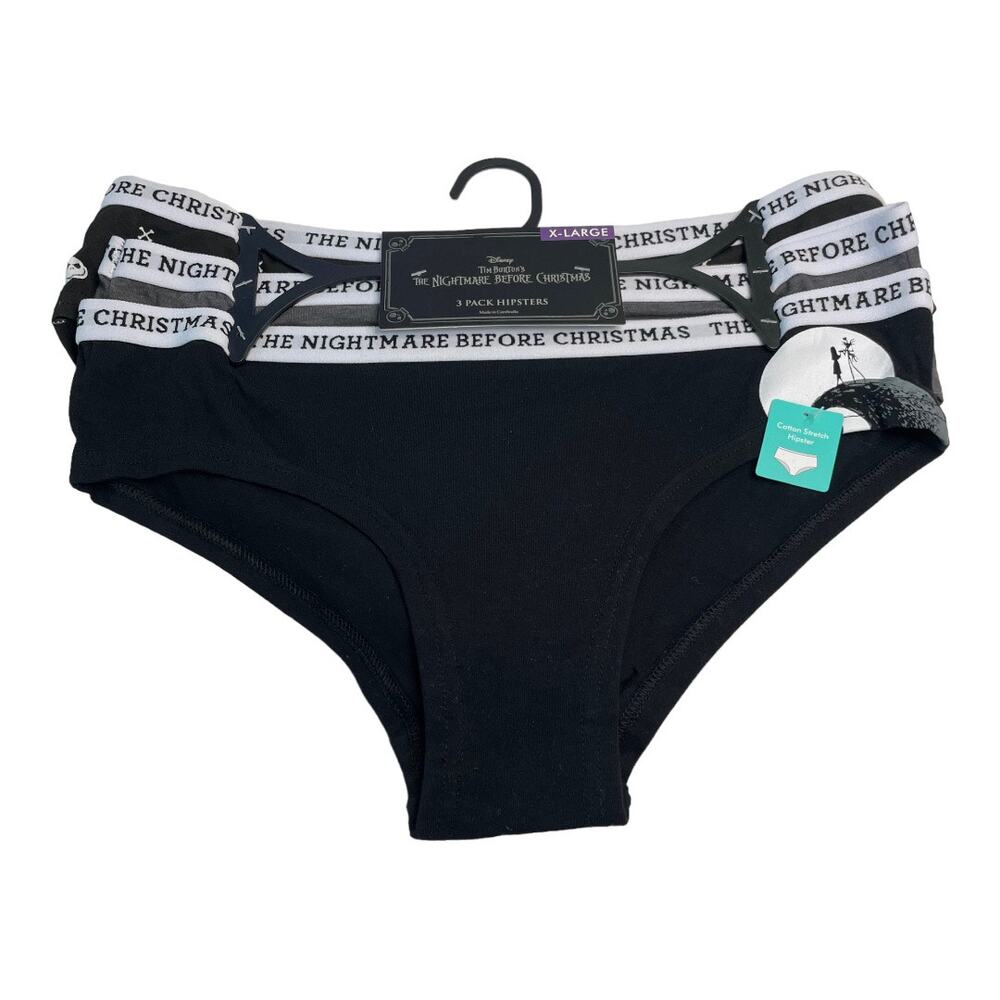 Briefly Stated Nightmare Before Christmas Hipster Panties Womens Size XL 3 Pack